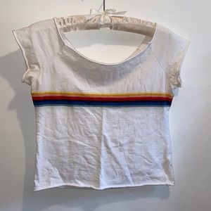 Off the Shoulder Rainbow Top